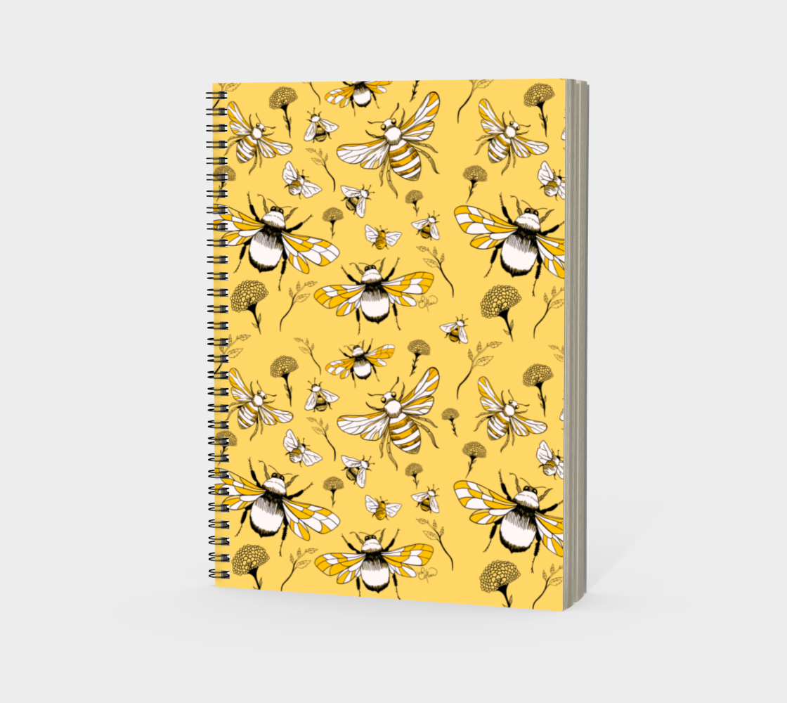 Bumblebee Party Spiral Notebook