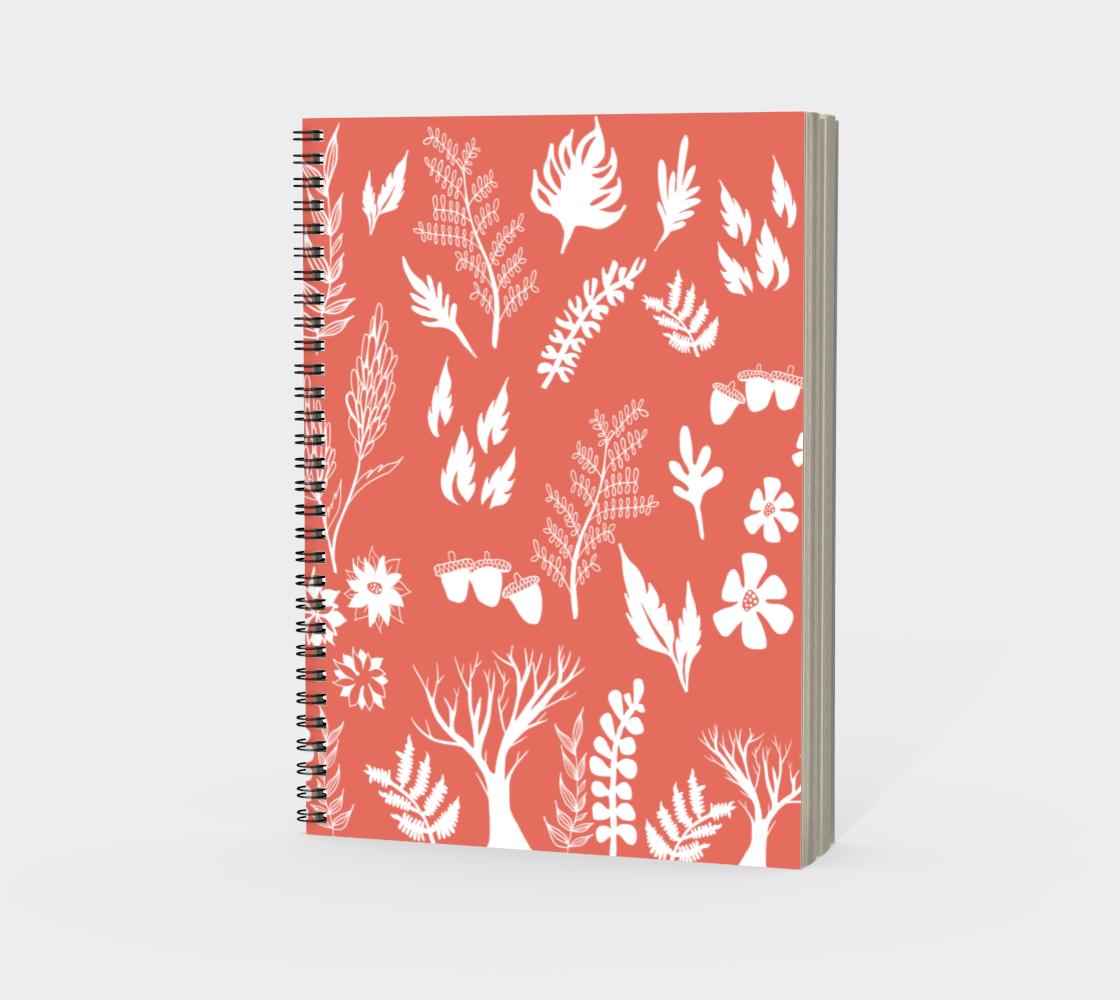 Coral Nature Study Spiral Notebook