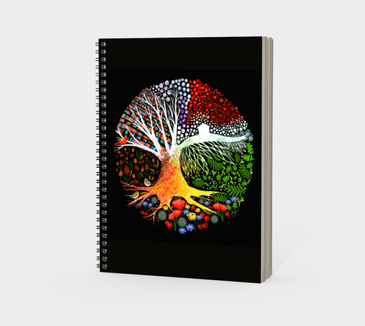 Cyclical Tree Spiral Notebook