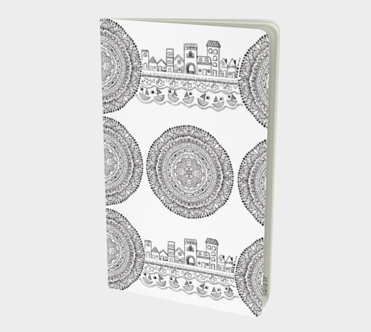 Cyclical Village Small Bound Notebook