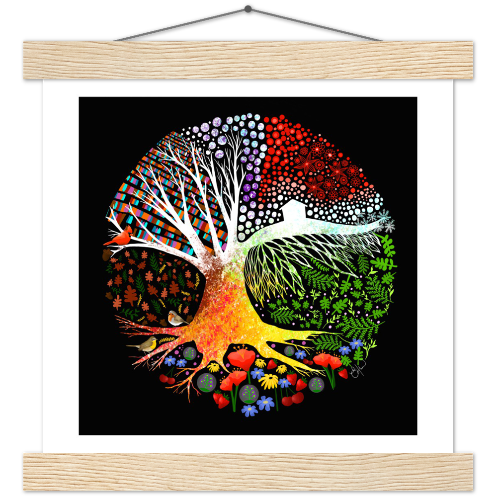"Cyclical Tree" Classic Matte Paper Poster & Hanger