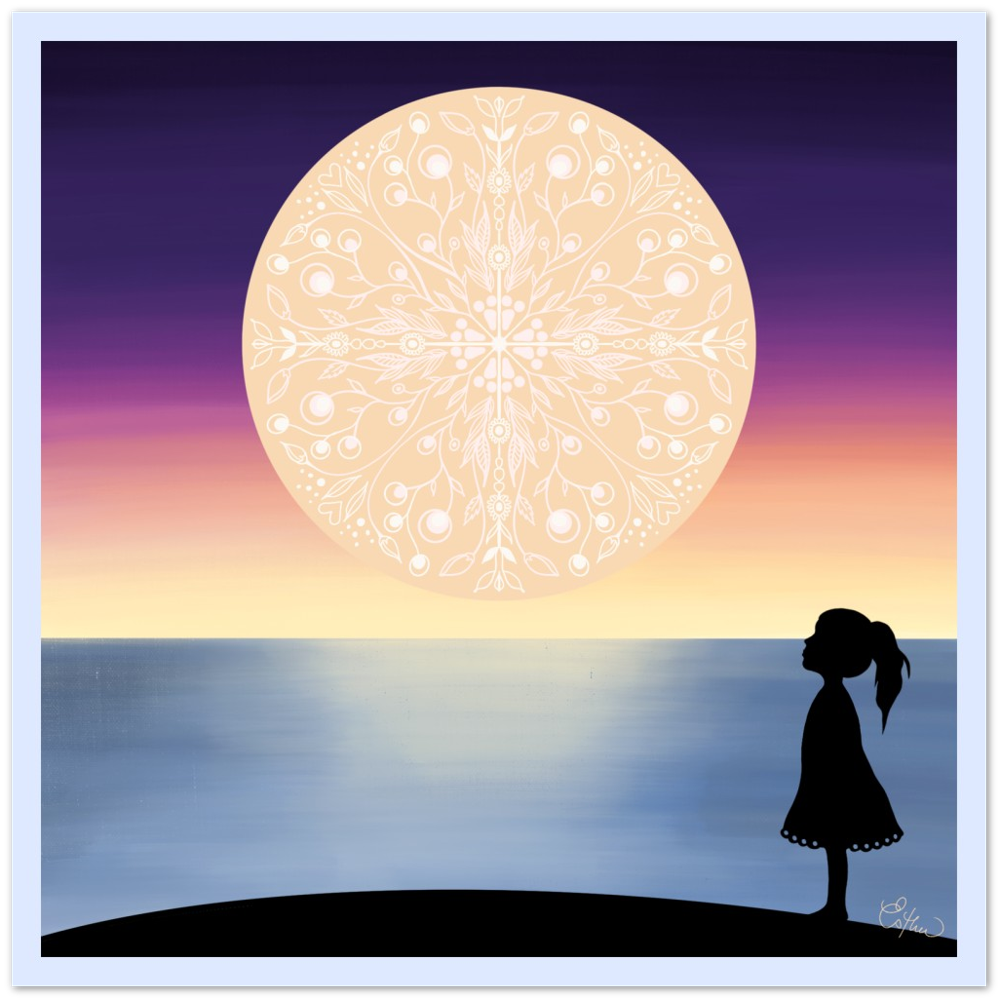 Pack of 10 "Moon Child" cards (2-sided, white envelopes) (US & CA)